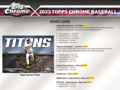 2023 Topps Chrome Baseball Hobby Box