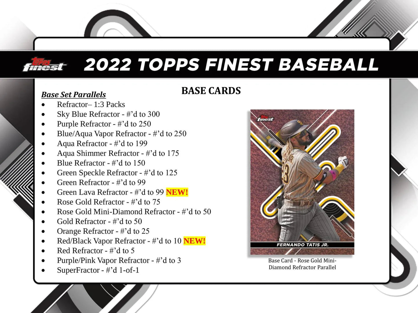 2022 Topps Finest Baseball Hobby Box