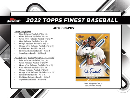 2022 Topps Finest Baseball Hobby Box