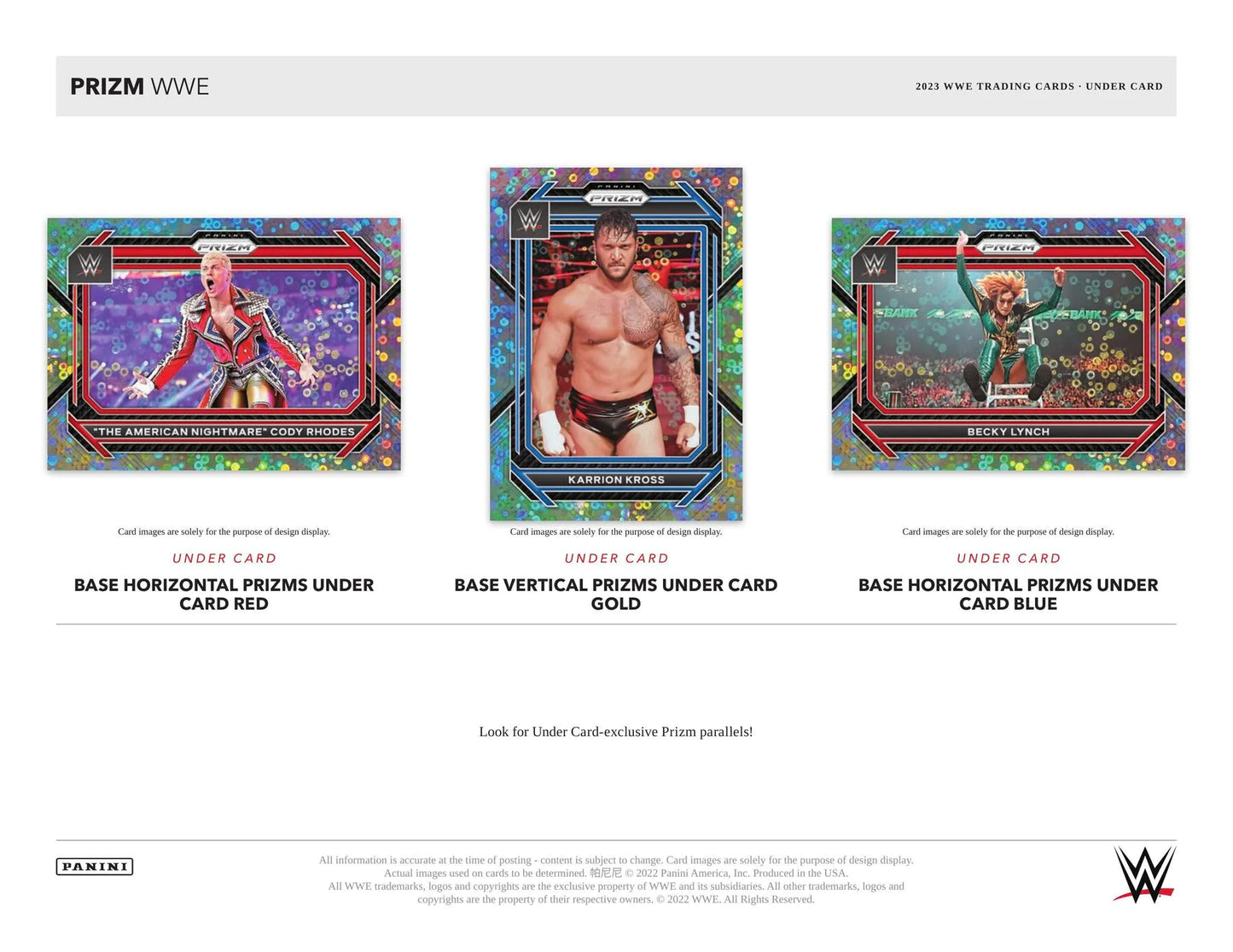 2023 Panini Prizm Under Card WWE Wrestling Hobby Box