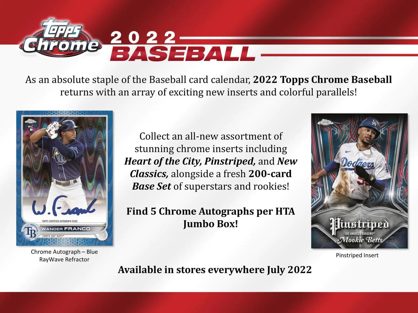 2022 Topps Chrome Baseball Hobby Jumbo Box