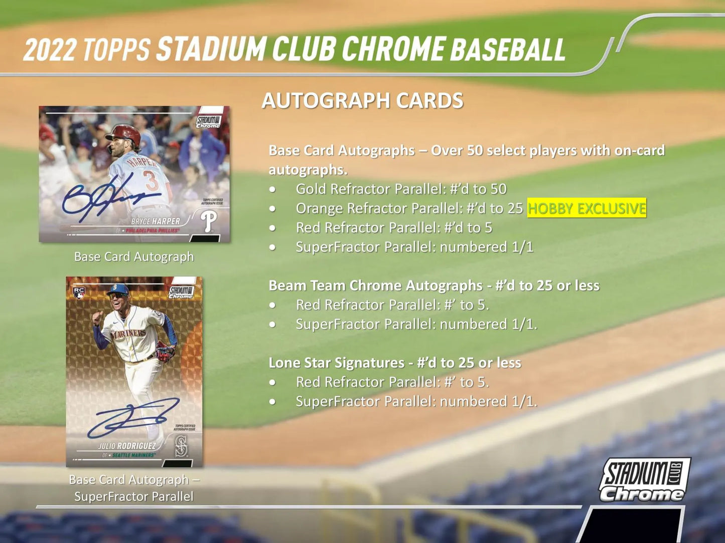 2022 Topps Stadium Club Chrome Baseball Hobby Box