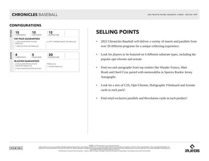 2022 Panini Chronicles Baseball 5-Pack Blaster Box