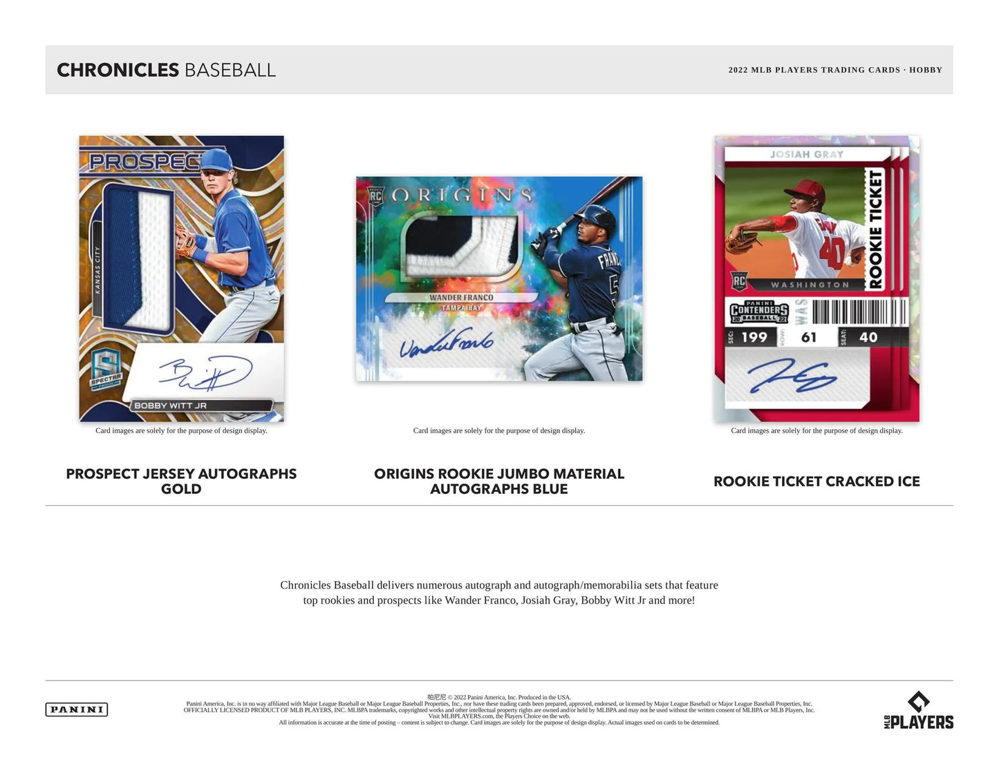 2022 Panini Chronicles Baseball Hobby Box