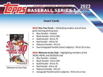 2023 Topps Series 1 Baseball Hobby Jumbo Box