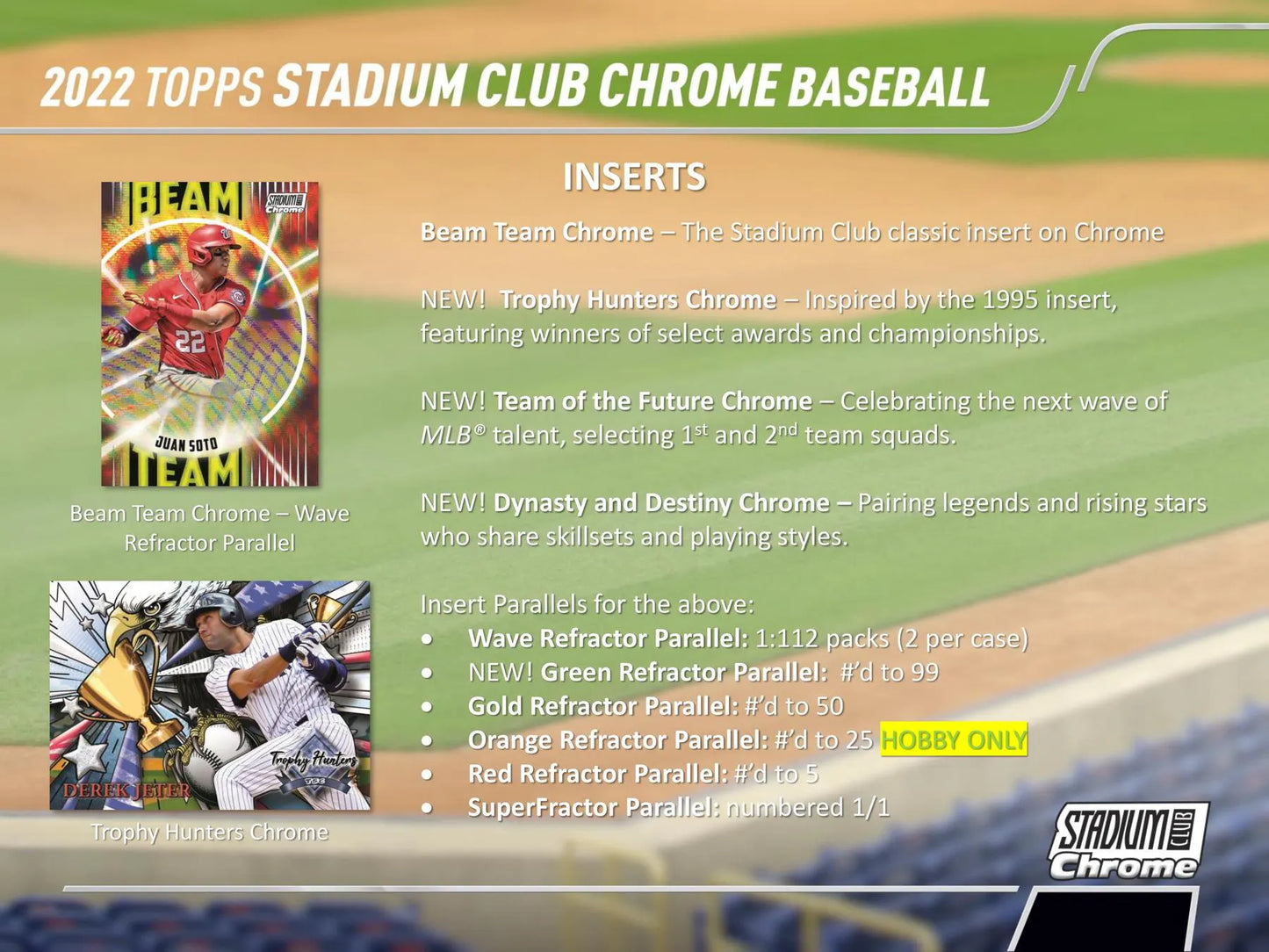 2022 Topps Stadium Club Chrome Baseball Hobby Box