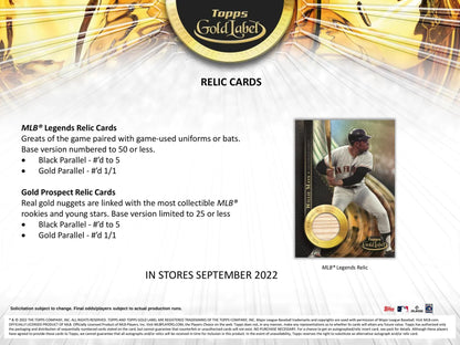 2022 Topps Gold Label Baseball Hobby Box