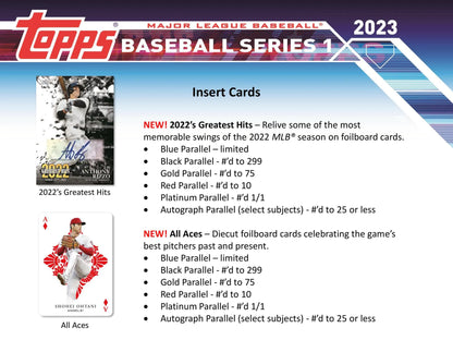 2023 Topps Series 1 Baseball Hobby Jumbo Box