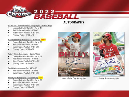 2022 Topps Chrome Baseball Hobby Jumbo Box